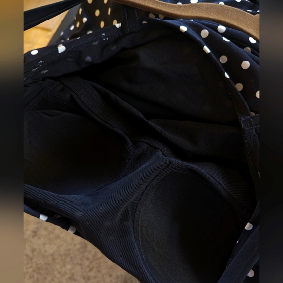 St Johns Bay Polka Dot One Piece Swimsuit 🖤 Black & White US Women's 10 - Picture 4 of 5